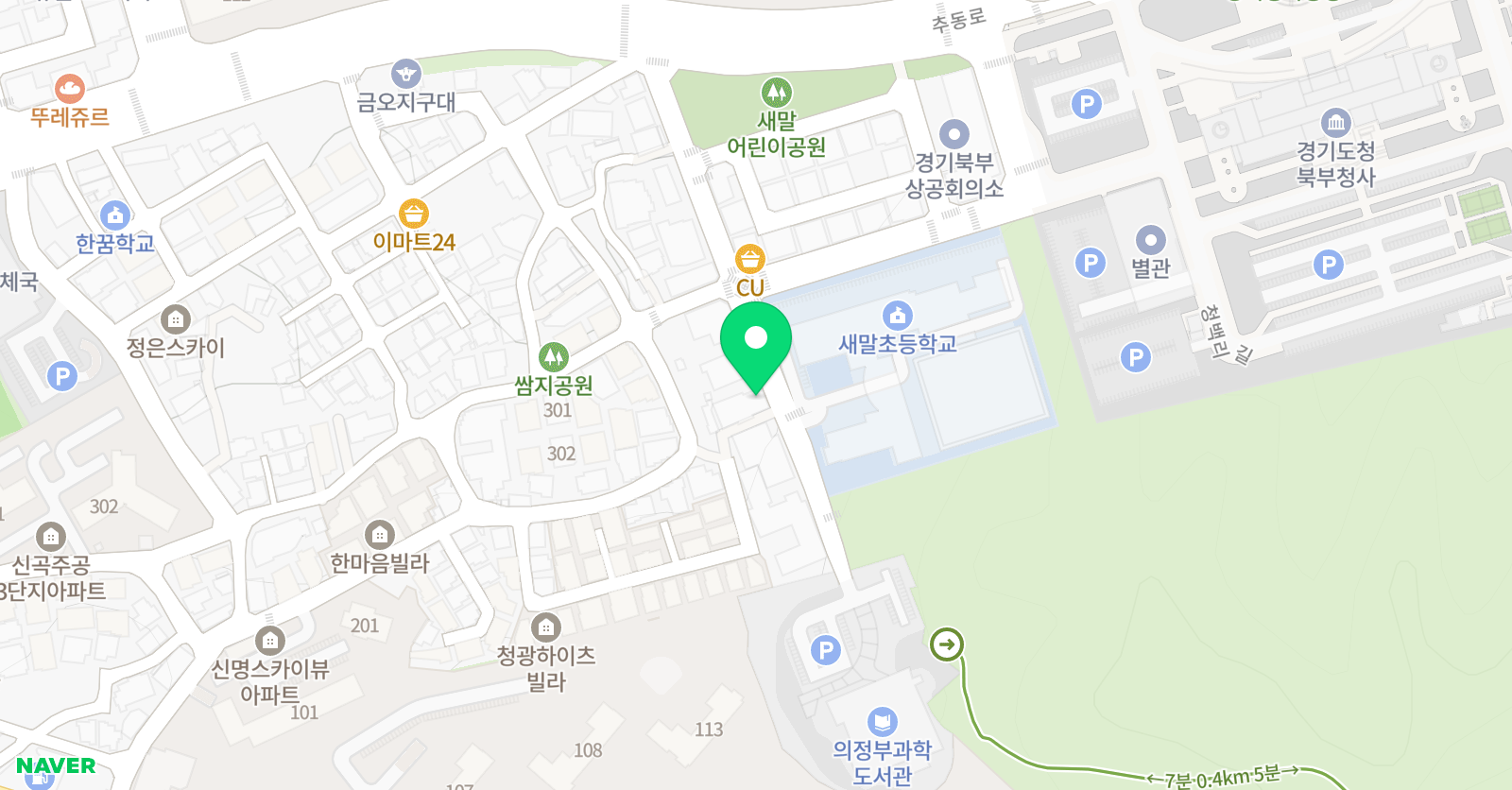 스마트해법수학 윤선생IGSE아카데미 의정부고래점 위치