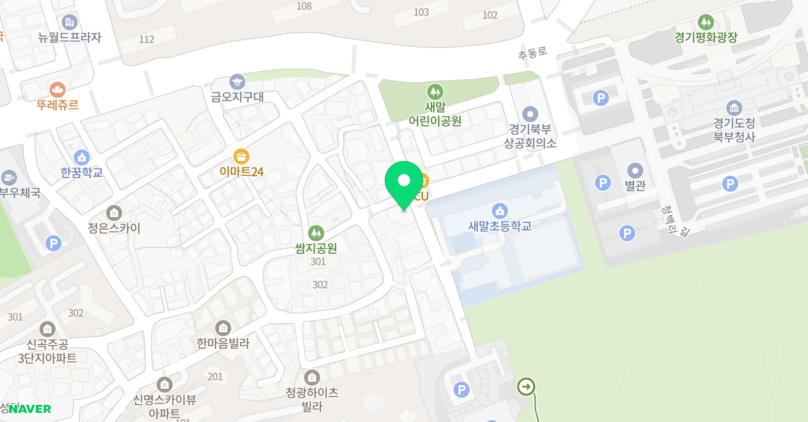 브라운피카소 유니팝 미술학원 위치