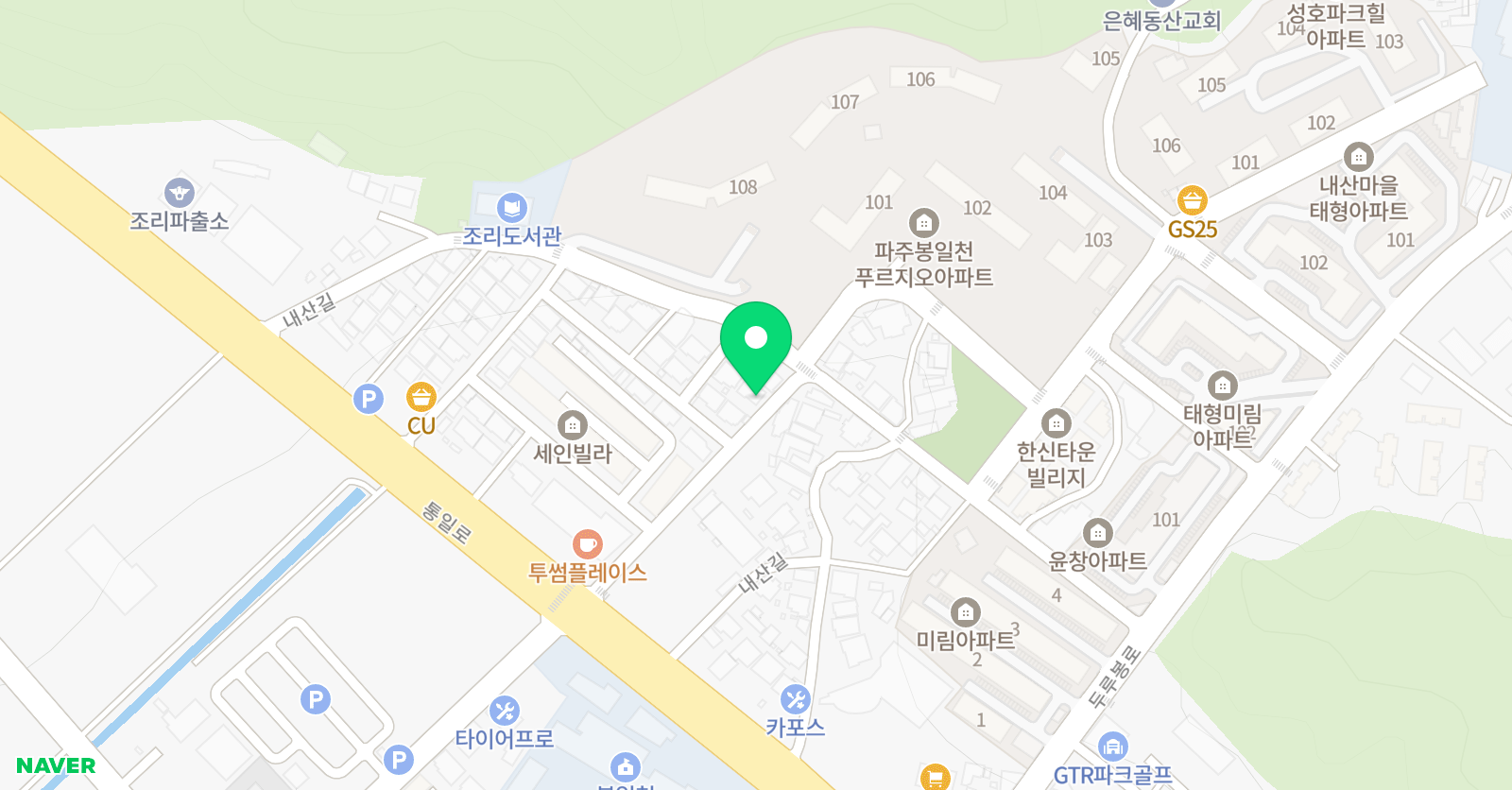 뮤엠 영어 봉일천푸르지오점 위치