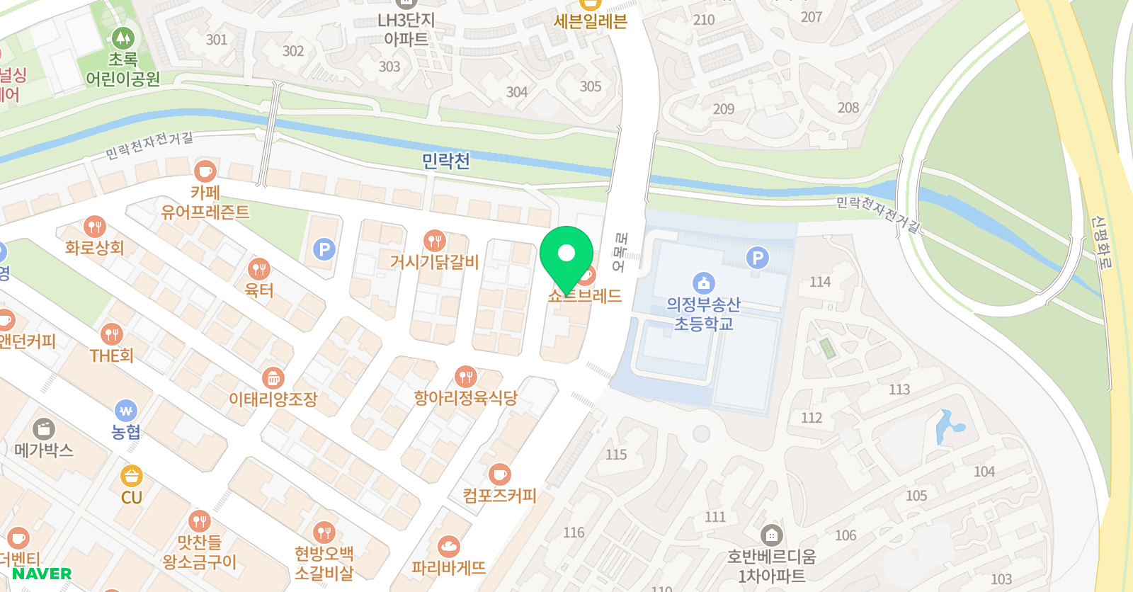 국가대표 민락 줄넘기 2지구점 위치
