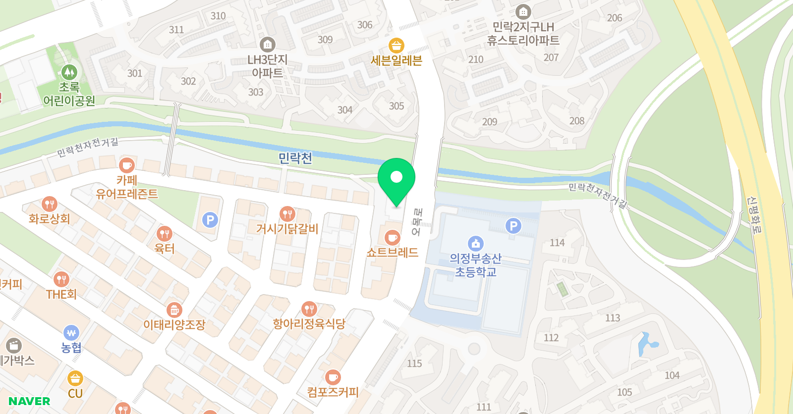 EiE 고려대 어학원 의정부민락캠퍼스 위치