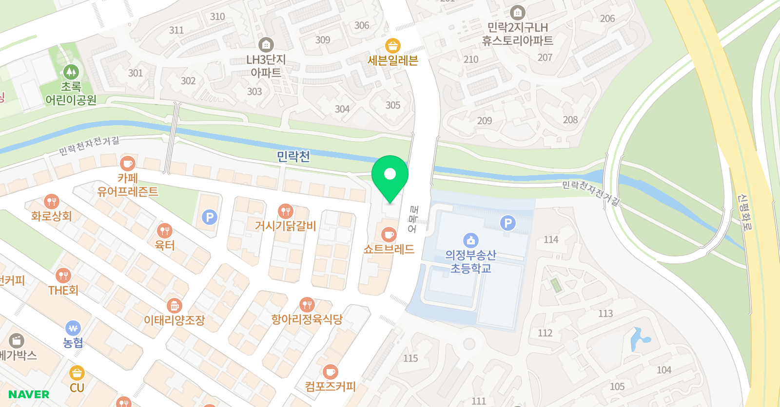이끎 영어수학학원 민락점 위치