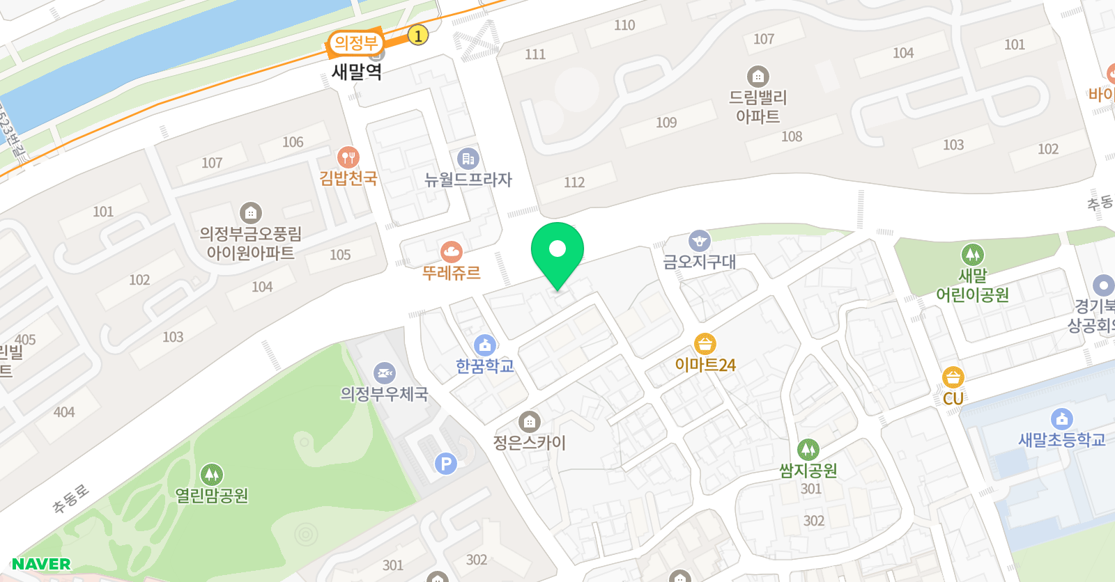 뮤엠 영어학원 신곡 NEST 위치
