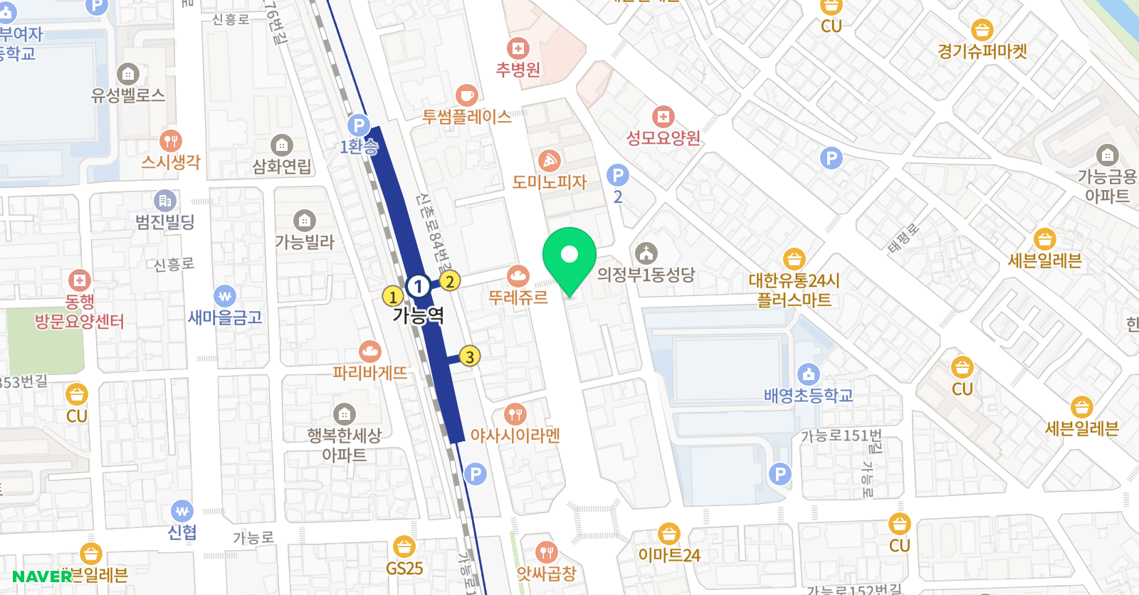 뮤직트리 실용음악학원 위치
