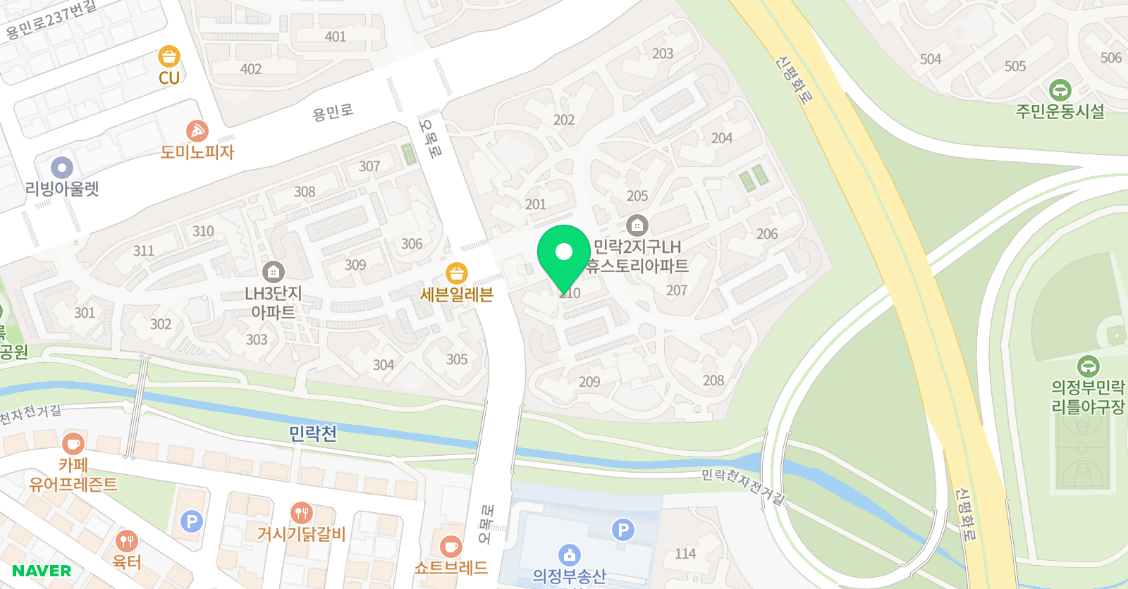 기탄사고력교실 민락휴스토리점 위치