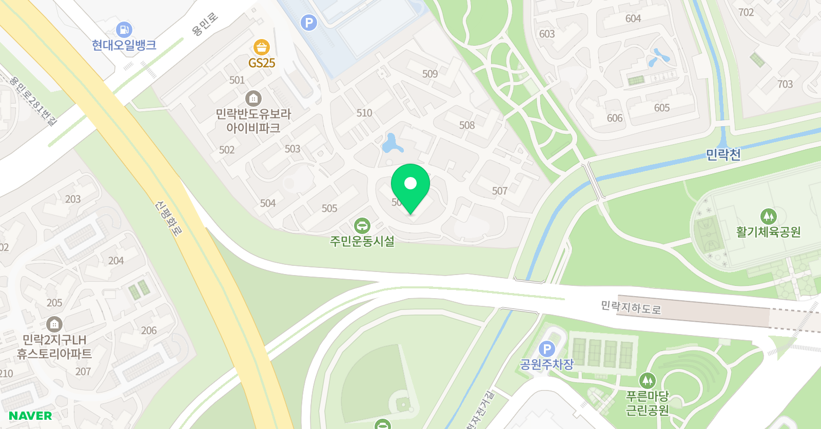 기탄 사고력교실 민락반도유보라점 위치