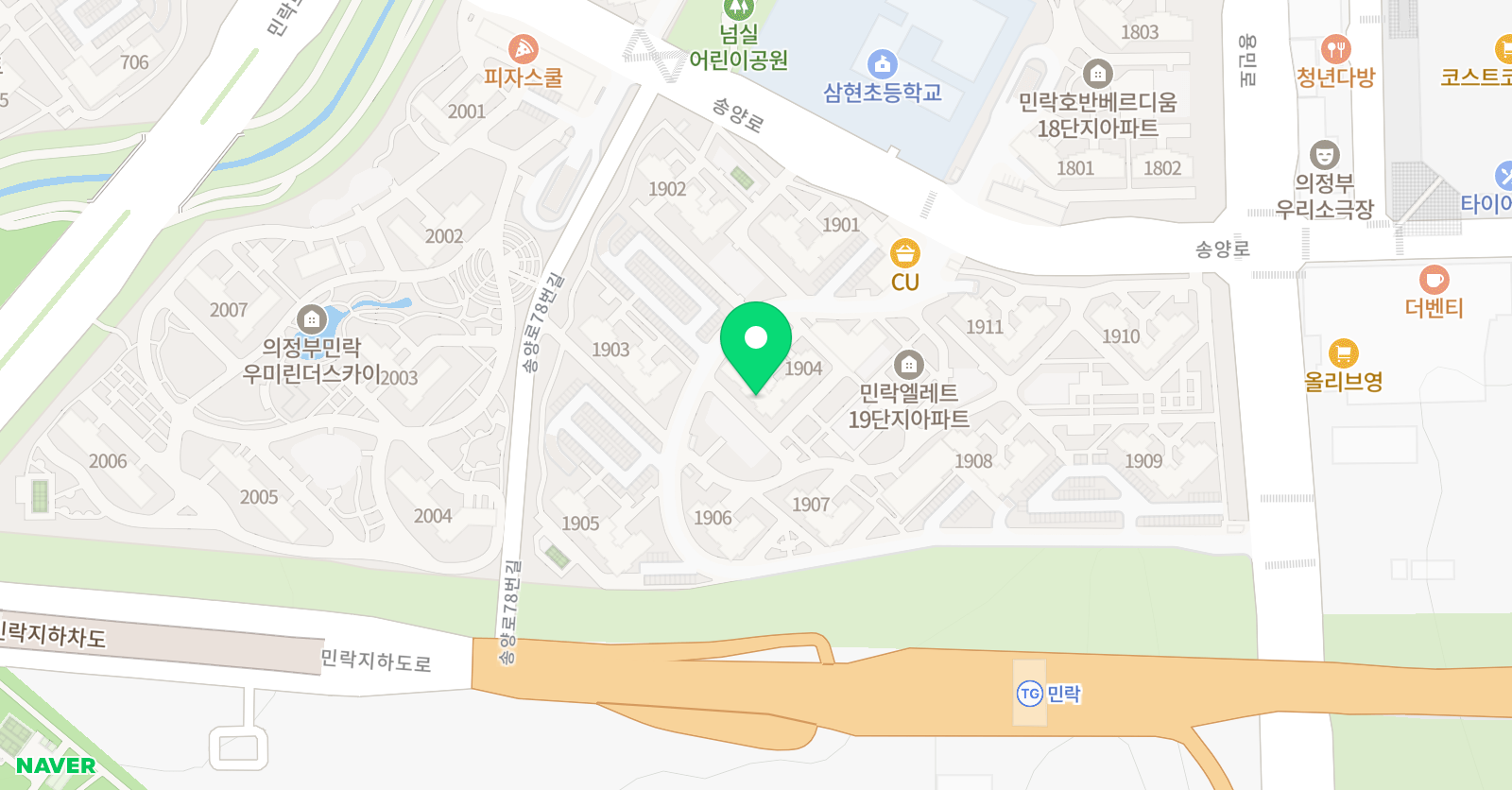 민락바둑스터디 학원 위치