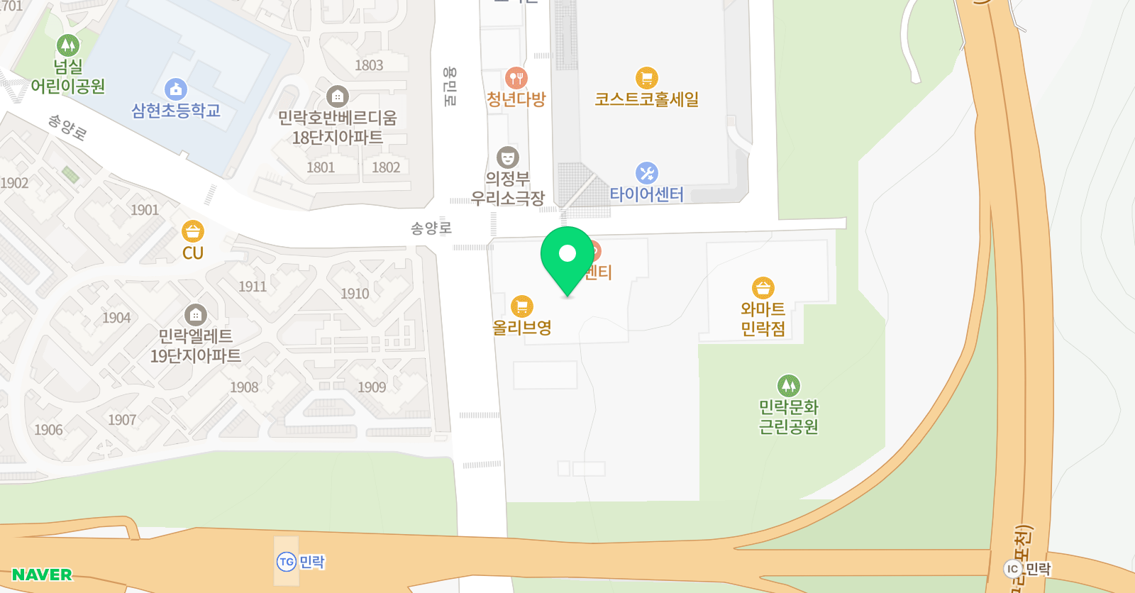 브릿지 영어수학 학원 위치