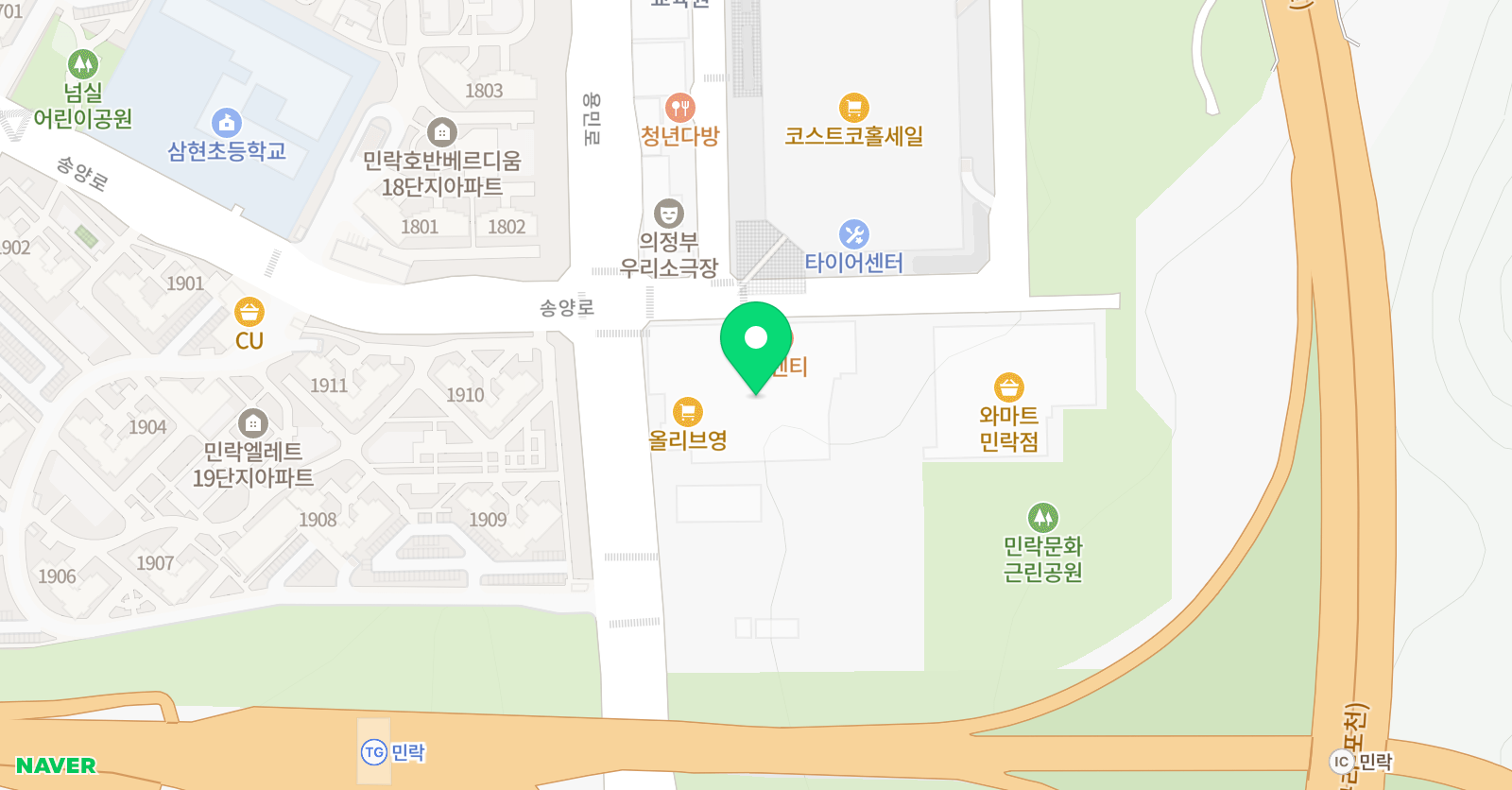 체육의신 태권도장 위치