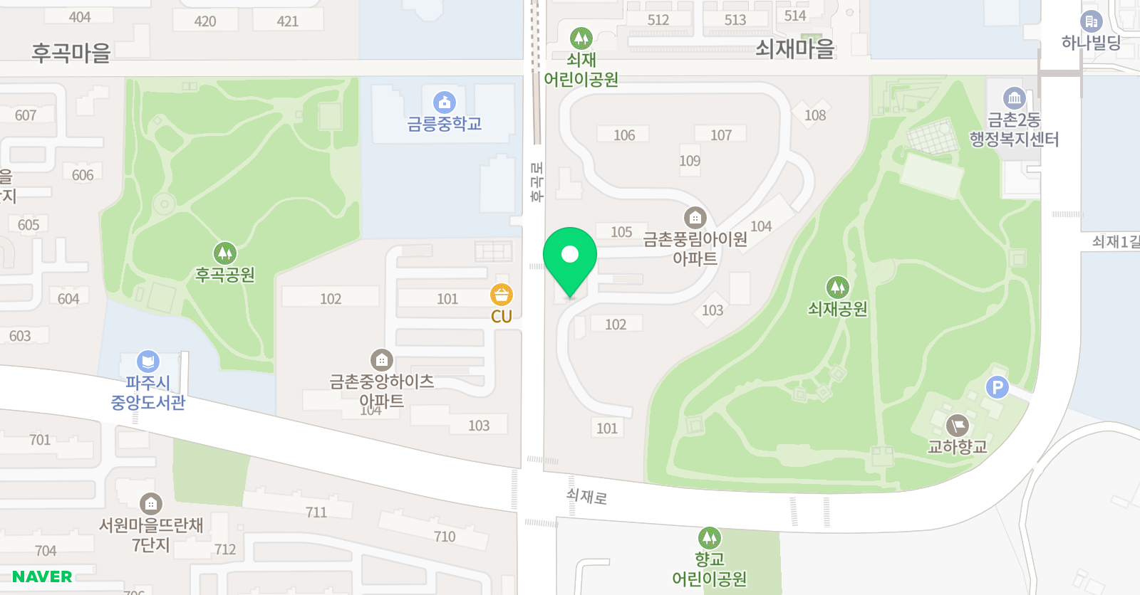 한솔플라톤풍림 독서토론논술 위치