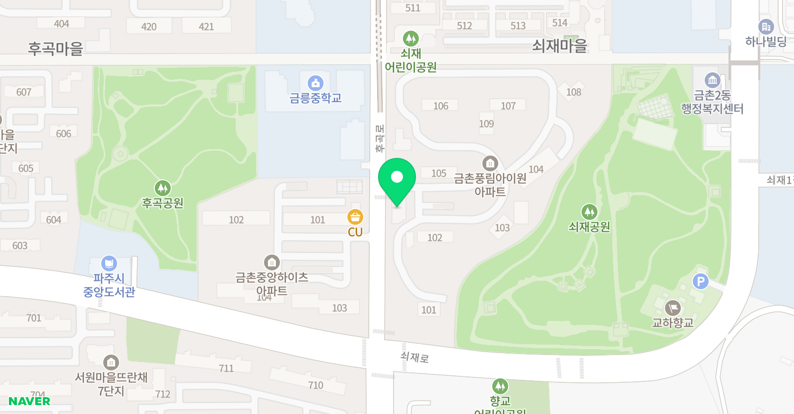 비룡 태권도장 위치