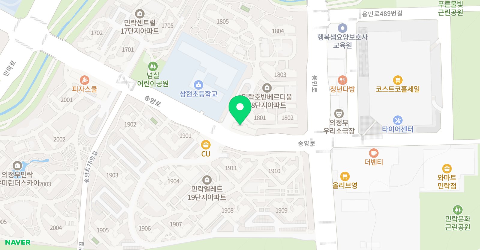 MTM영웅 태권도 삼현관 위치
