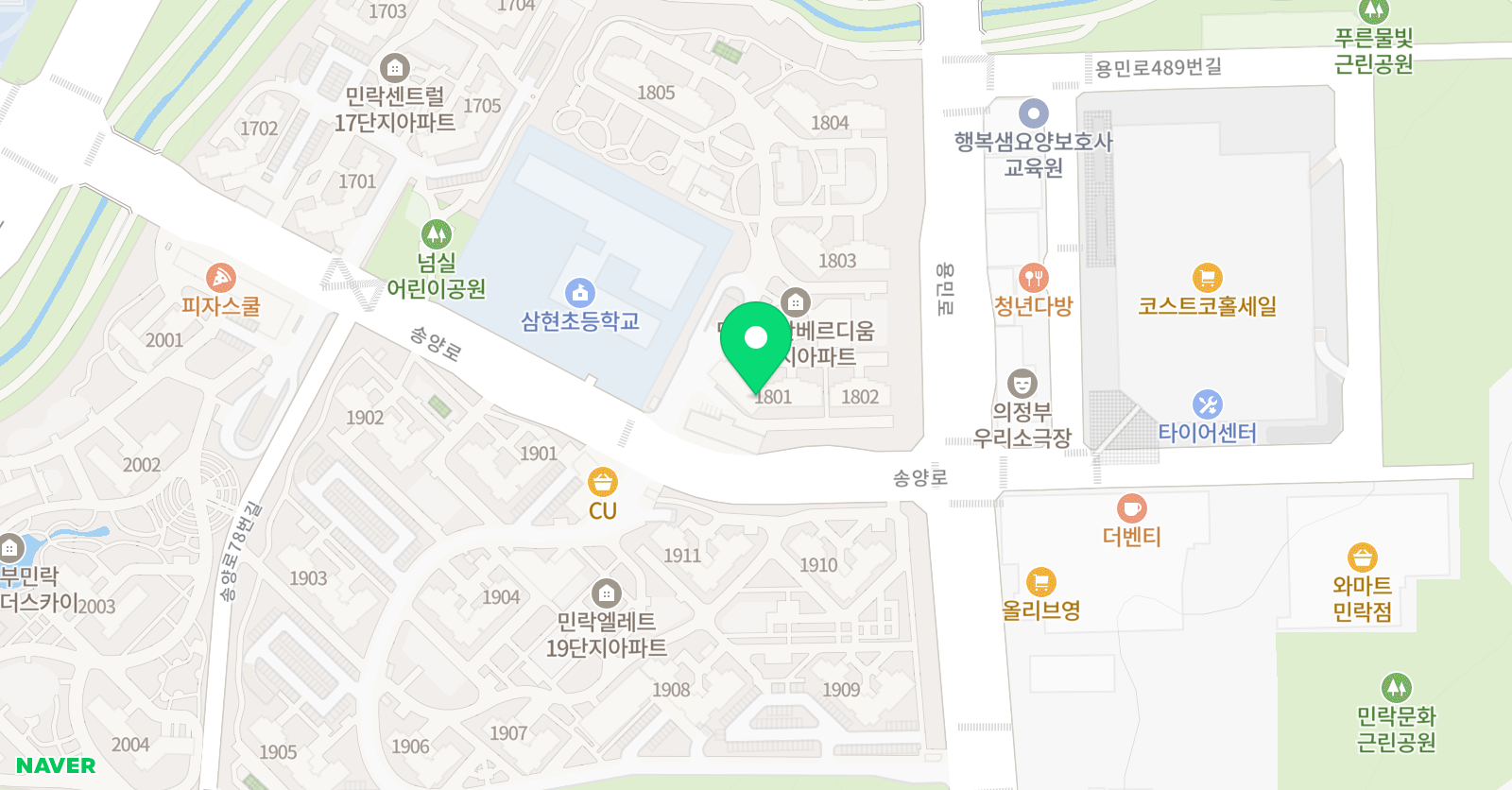 스마트해법수학 삼현초 호반점 위치
