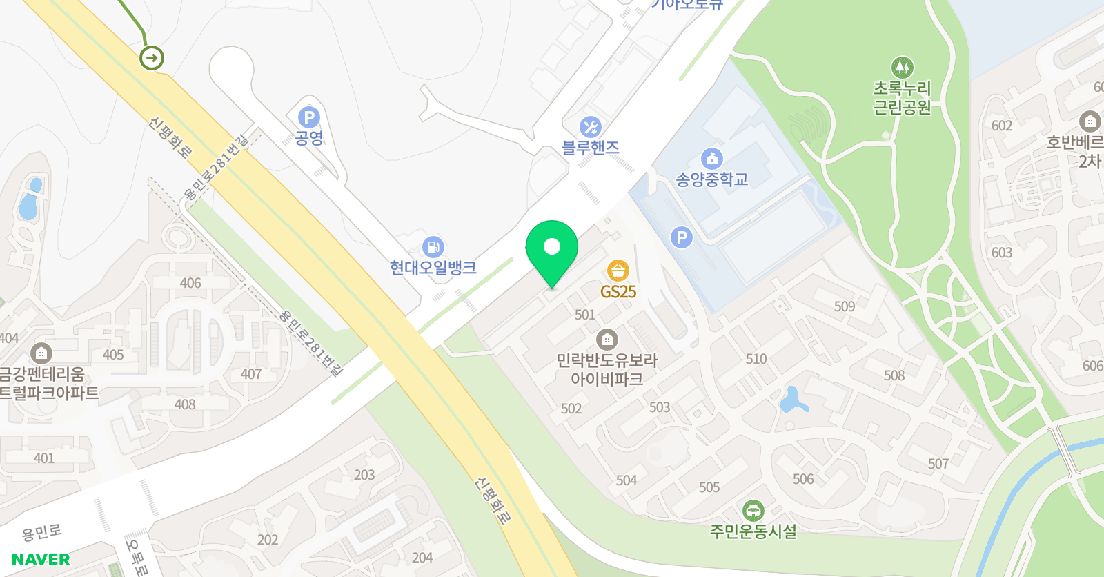 푸른아이 미술 위치