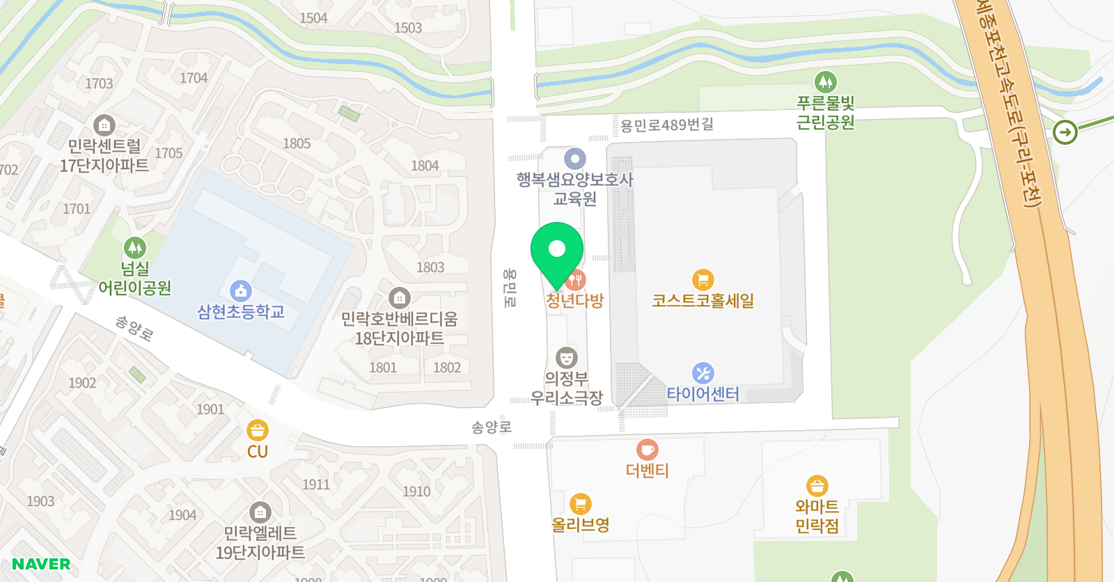그림아트스튜디오 민락2지구원 위치
