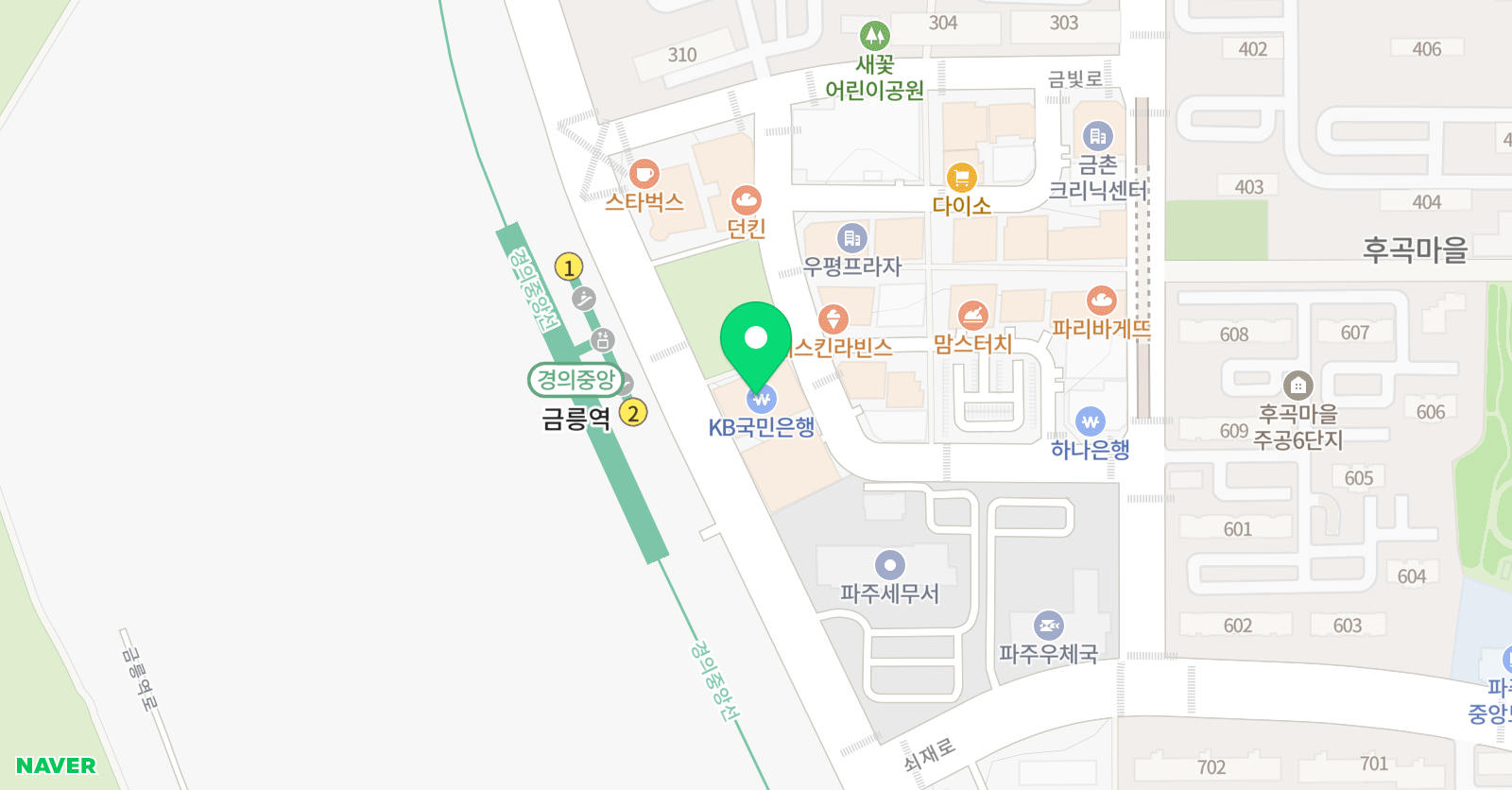 금촌창조의아침 미술학원 위치