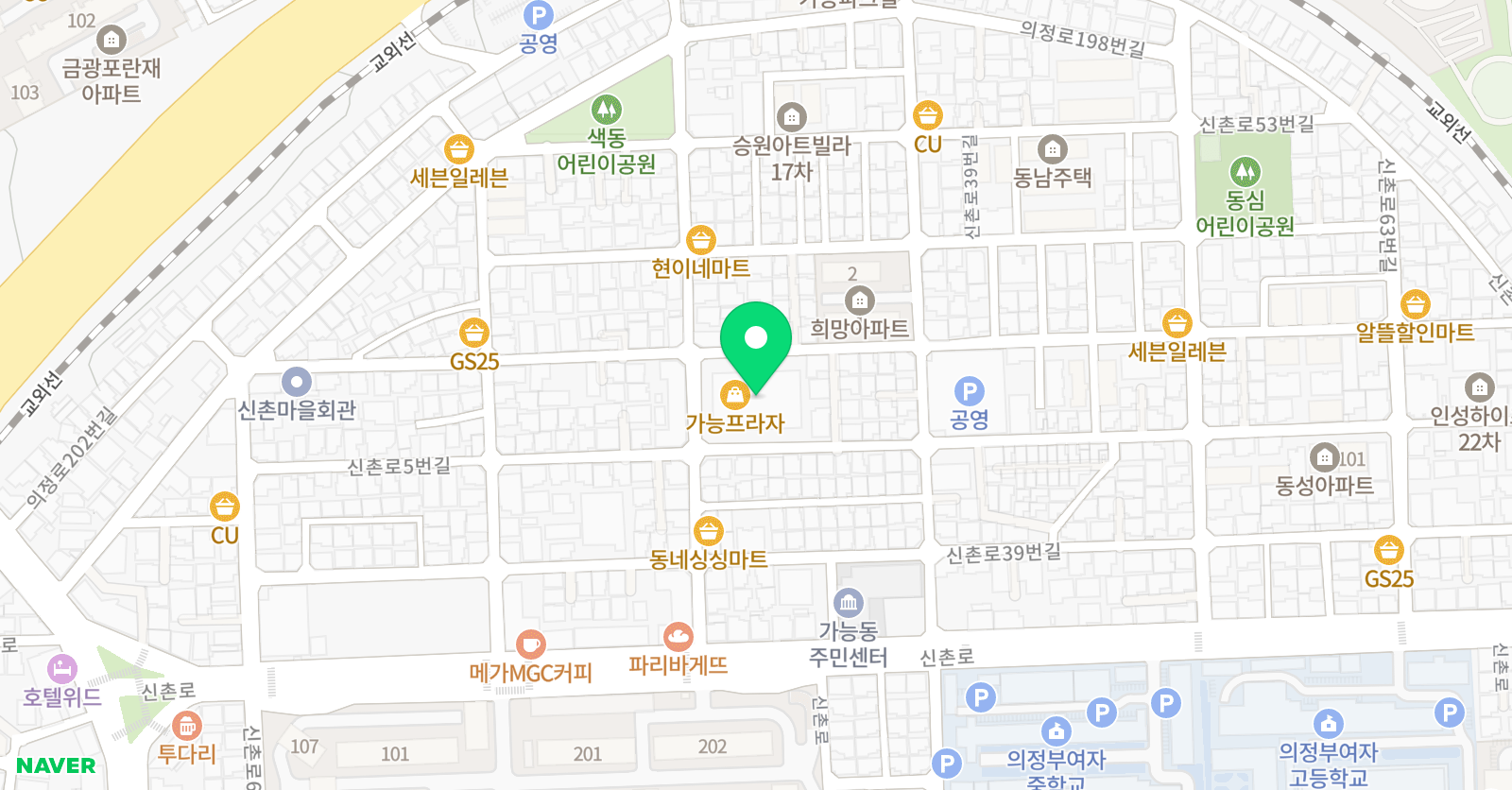 올리브 음악학원 위치