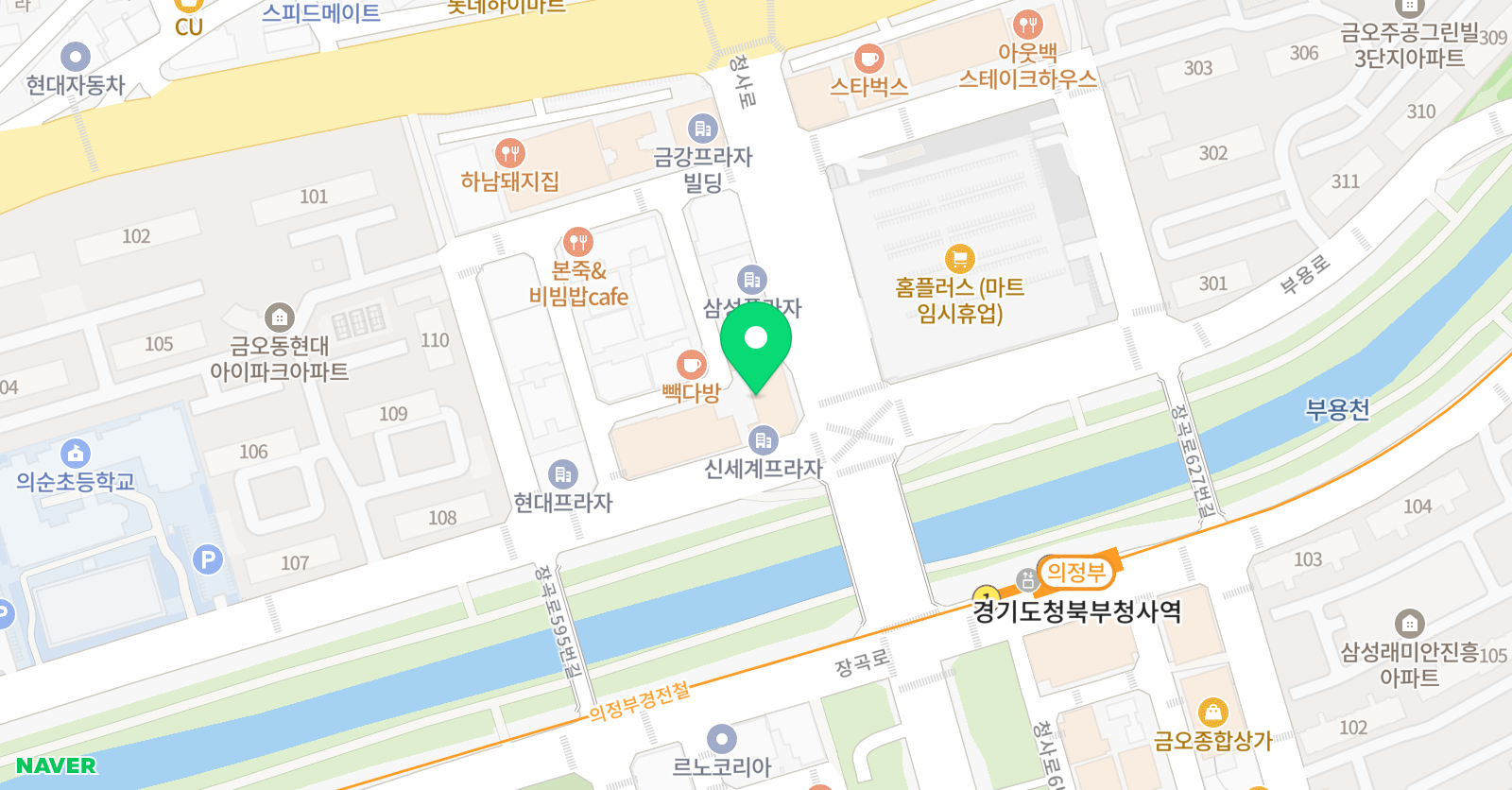 푸르넷 공부방 의정부지점 위치