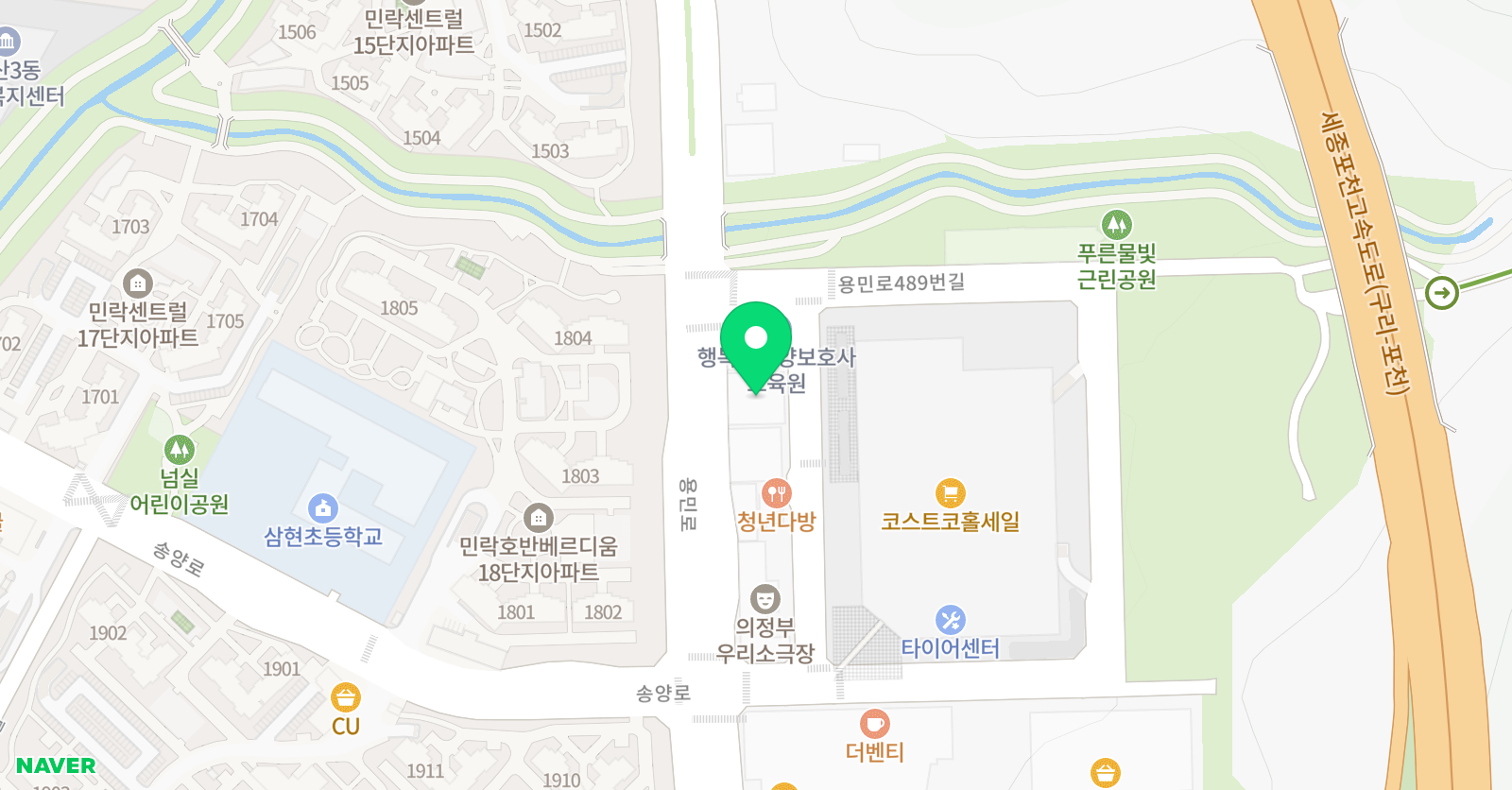 지앤비 영어학원 민락삼현캠퍼스 위치