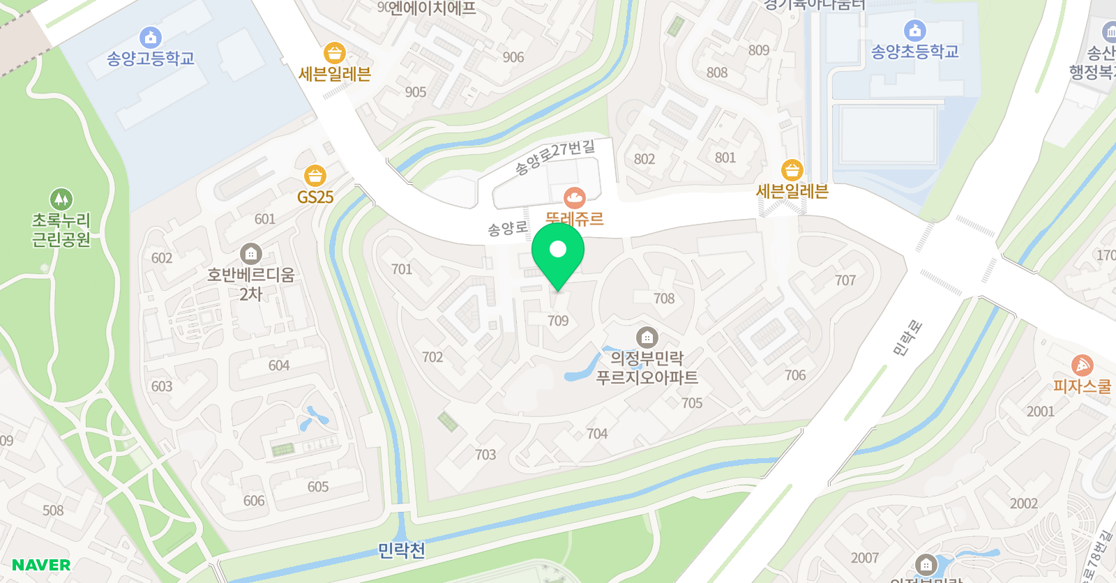 윤선생 우리집앞영어교실 민락푸르지오점 위치