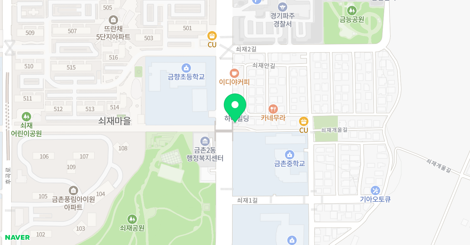 정상 어학원 파주금촌CHESS 위치