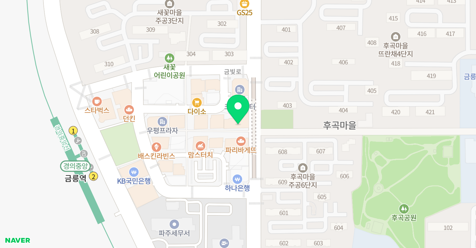 와와 학습코칭센터 금릉점 위치