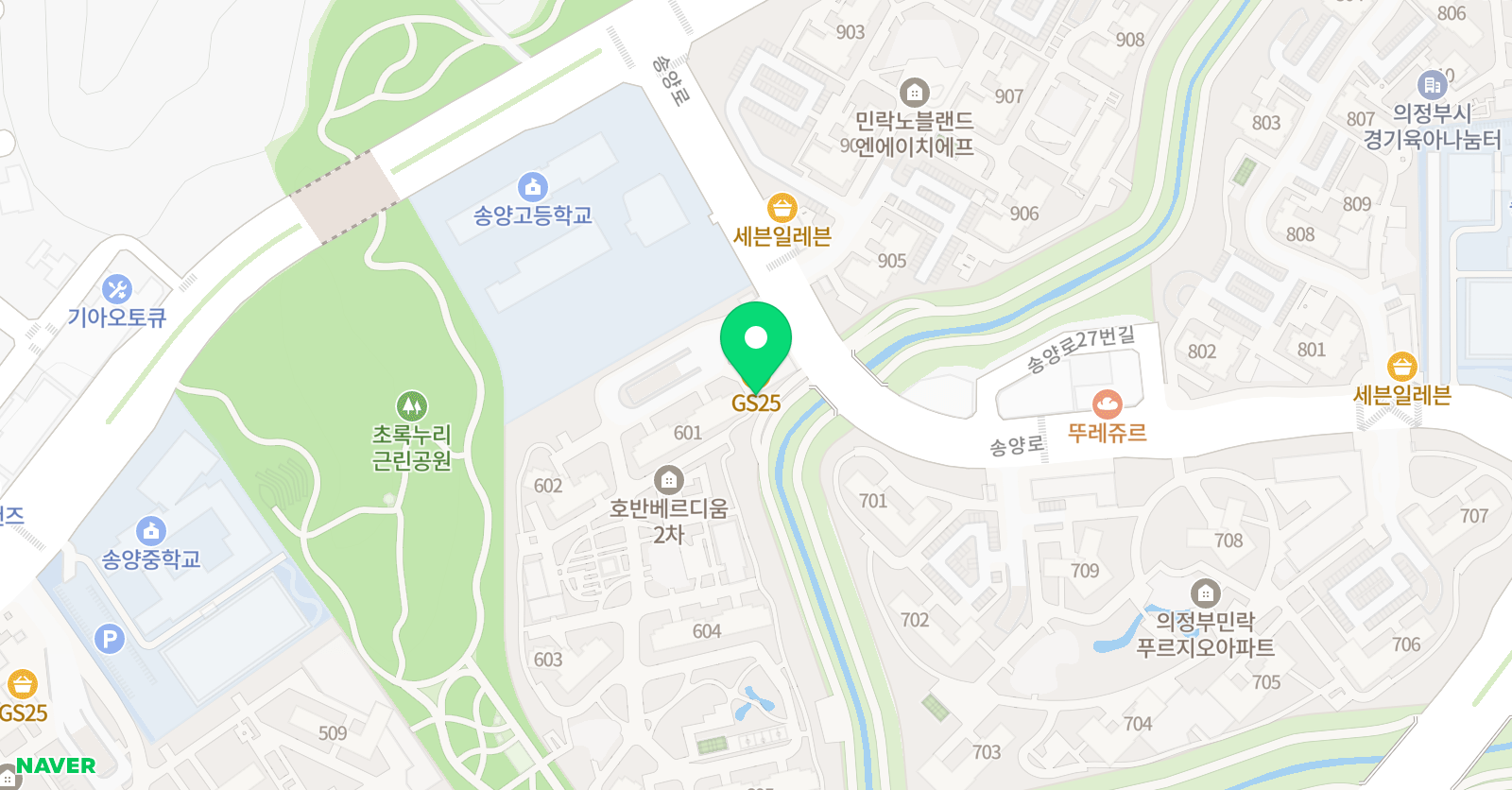 영렘브란트 의정부호반2차클래스 위치