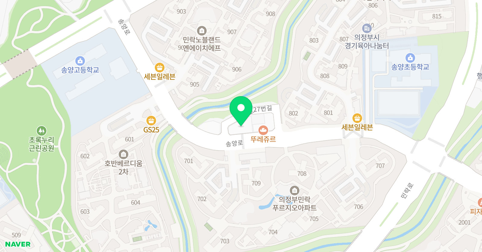 홍익아트 미술학원 낙양점 위치