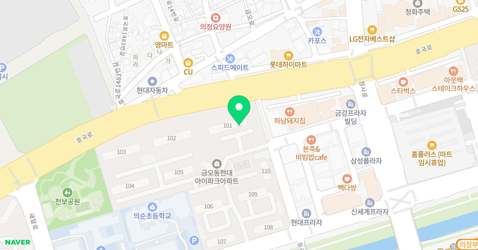 큐브레인 의정부금오큐브센터 위치