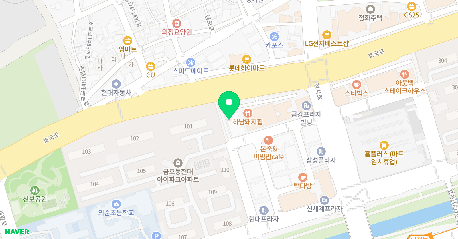 몬스터 영어학원 금오동 위치