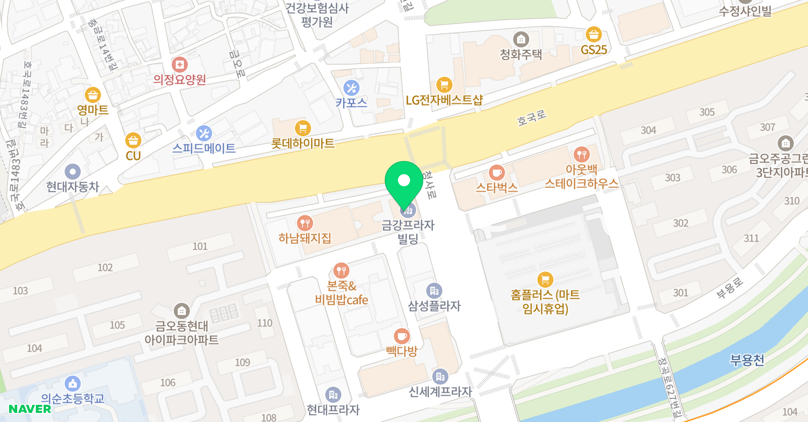 에셀 학원 위치