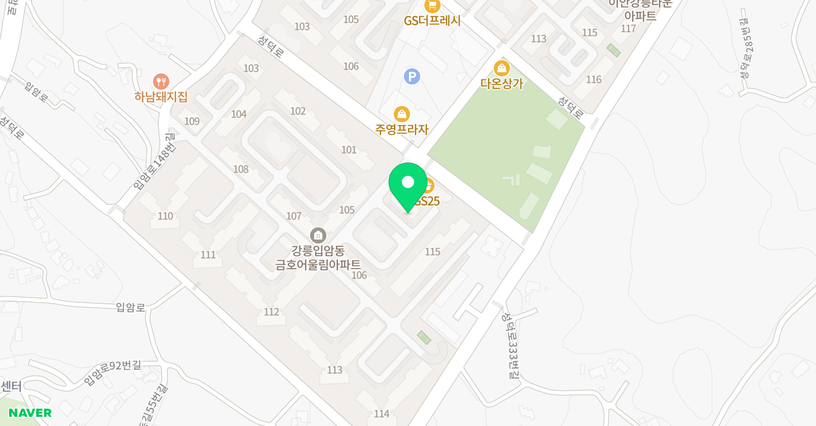 뮤엠 영어 강릉입암점 위치