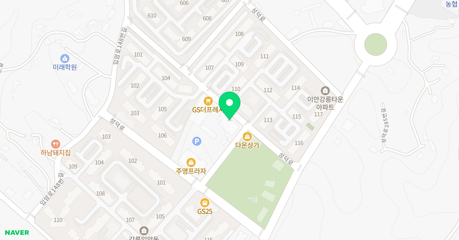 대산 수학전문학원 위치