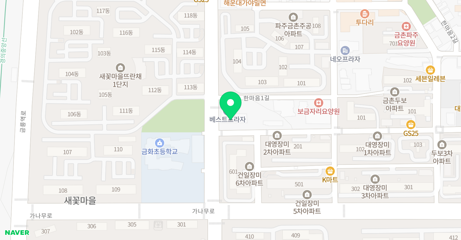 눈높이러닝센터 금촌탑클래스학원 위치