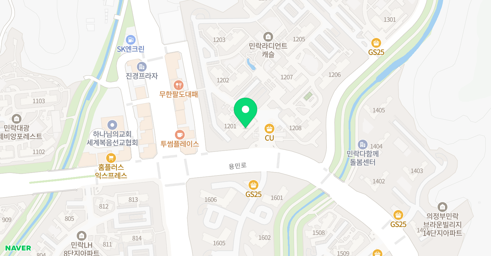 기탄사고력교실 민락라디언트 위치
