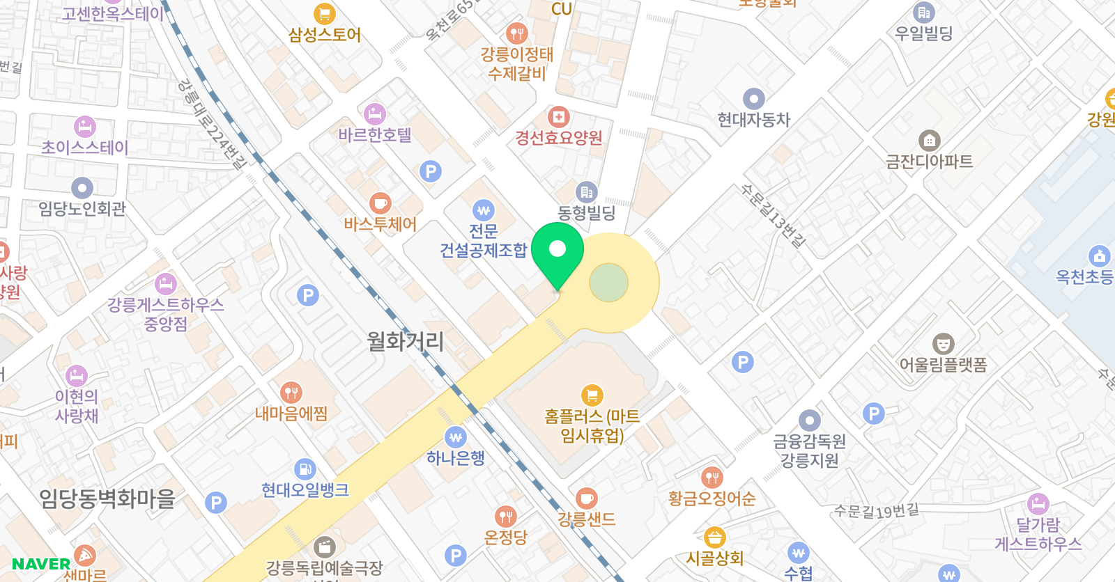 청담 어학원 강릉브랜치 위치