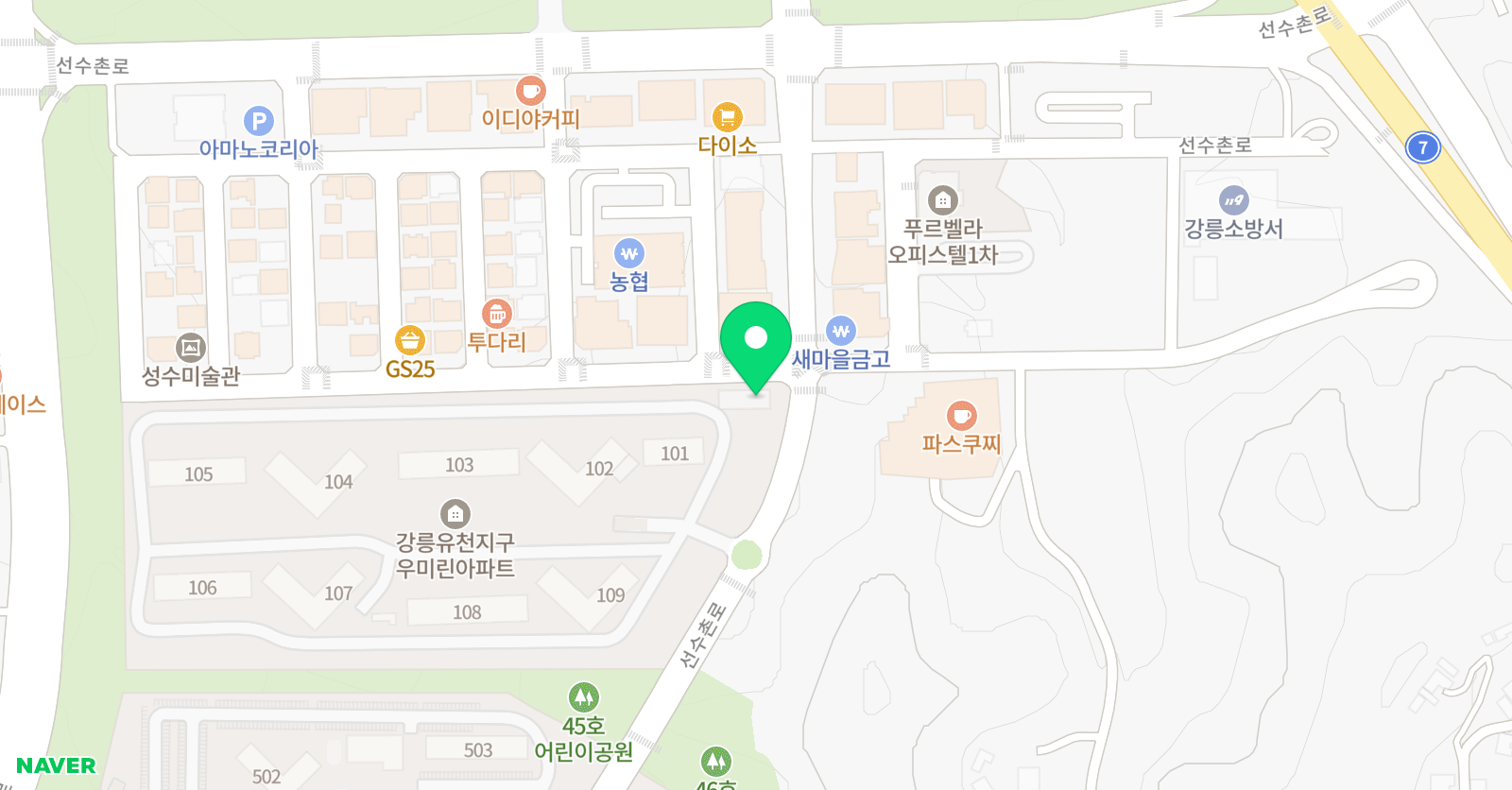 수오름 수학교습소 위치