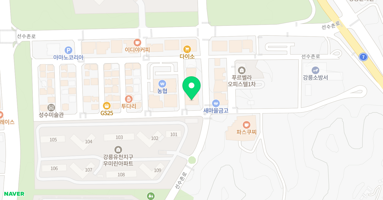 강릉이젠 수학전문학원 위치
