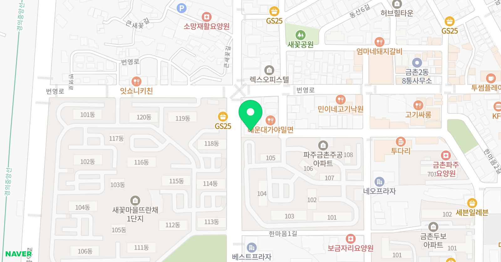 넘버원 금화태권도&줄넘기 클럽 위치