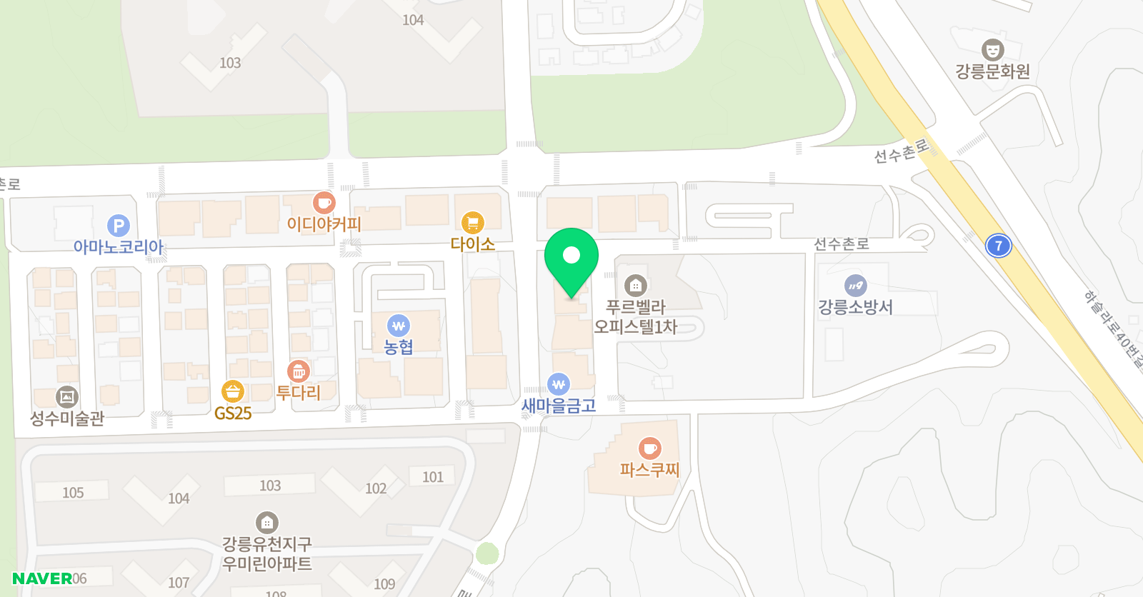 노부영영어드림 강릉유천어학원 위치