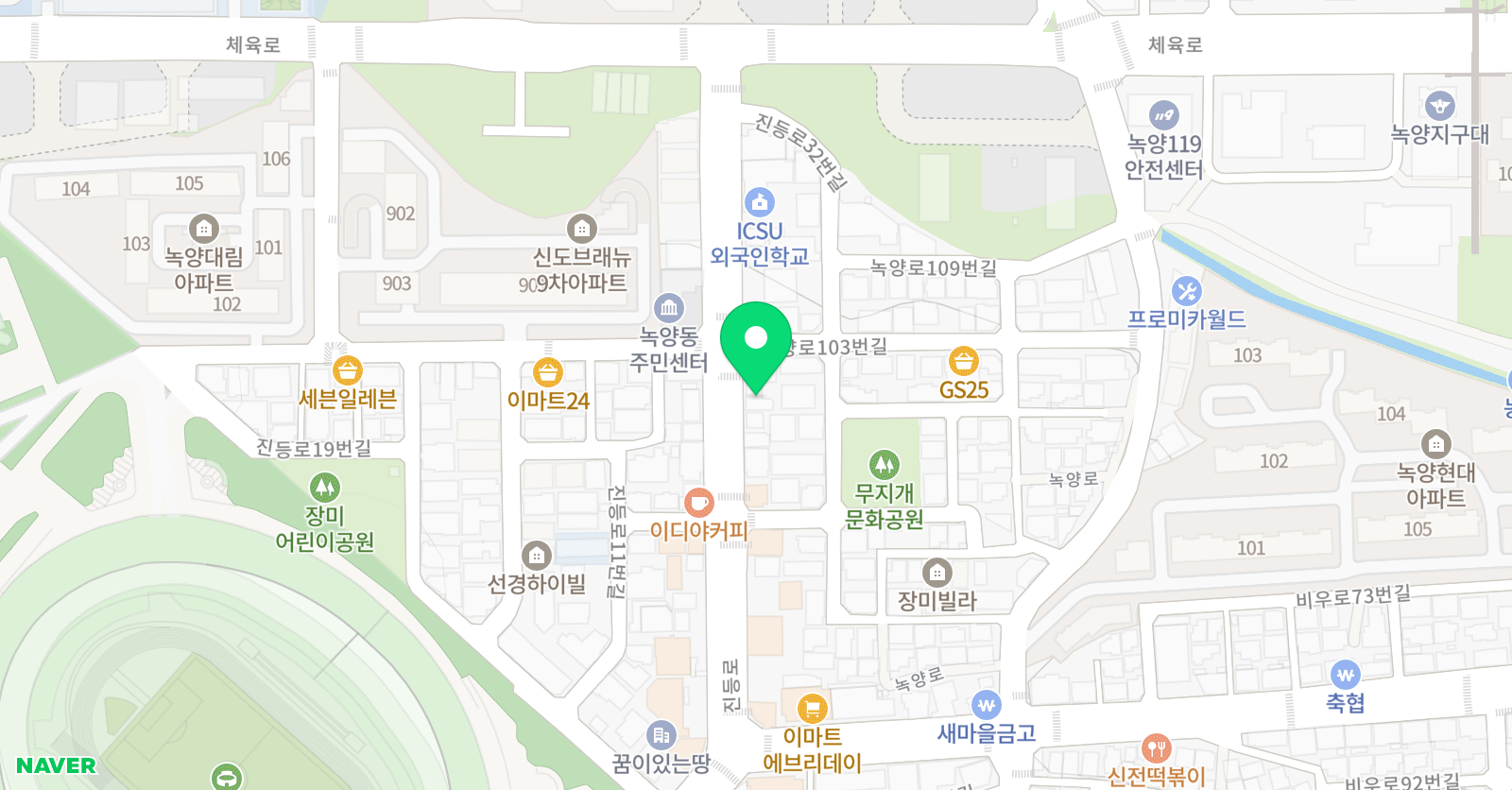 이레 학원 초등성장관 위치
