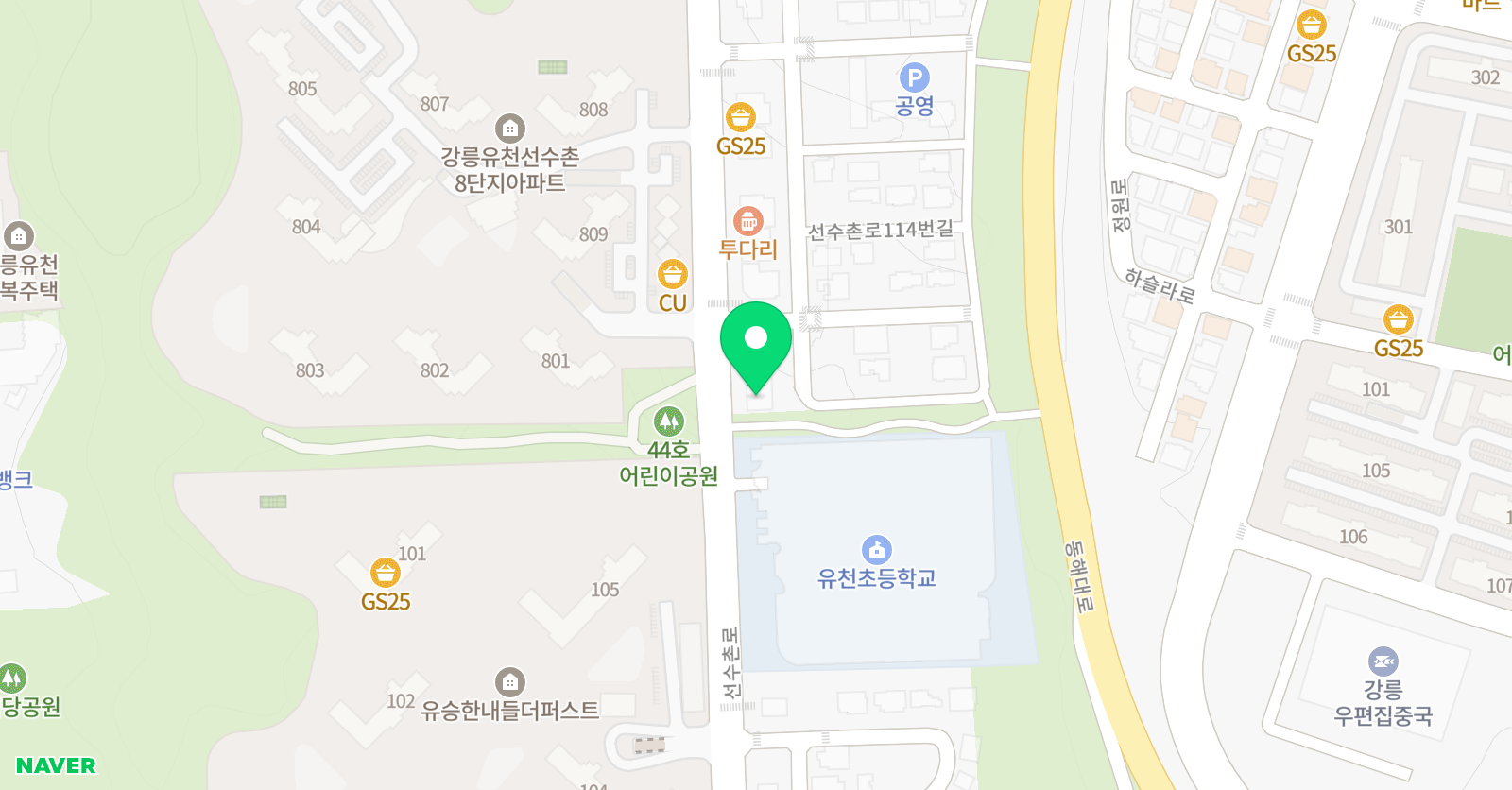 숲 어학원 위치
