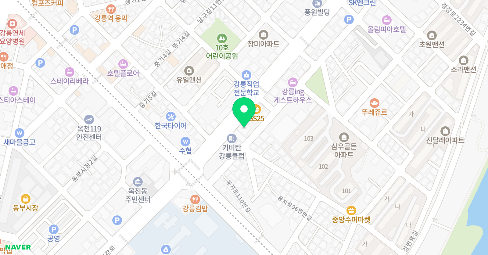 천년의미소 미술학원 강릉캠퍼스 위치