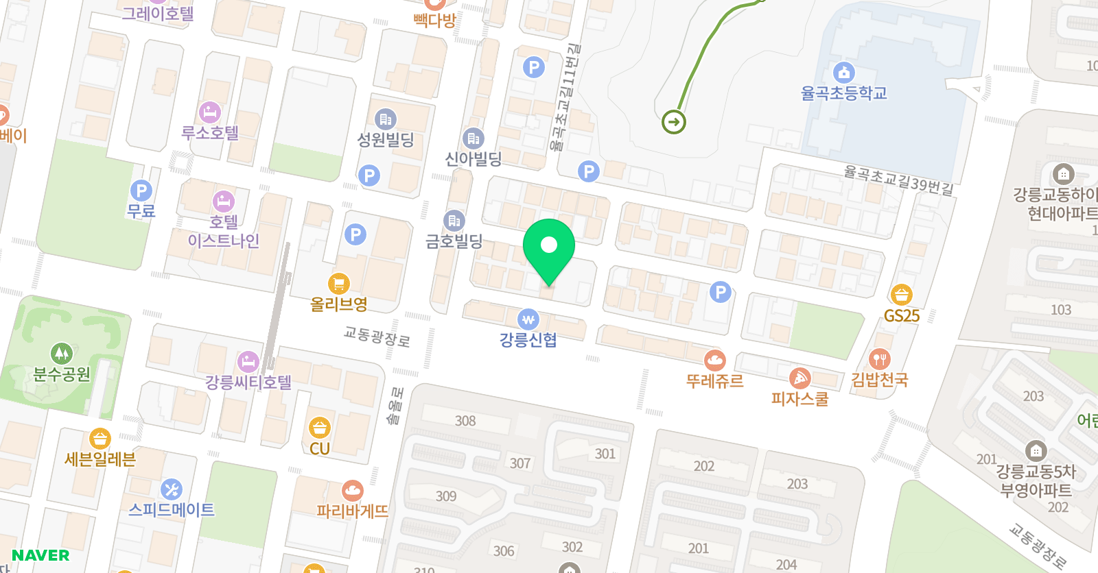 뮤엠영어 교동택지NEST 위치