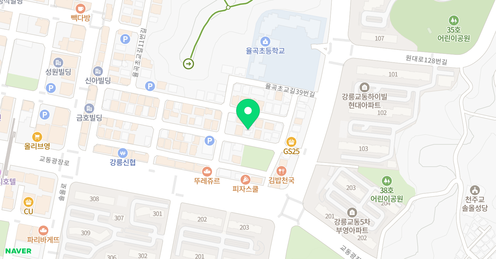 리드인 독서논술 강릉교동택지책봄점 위치