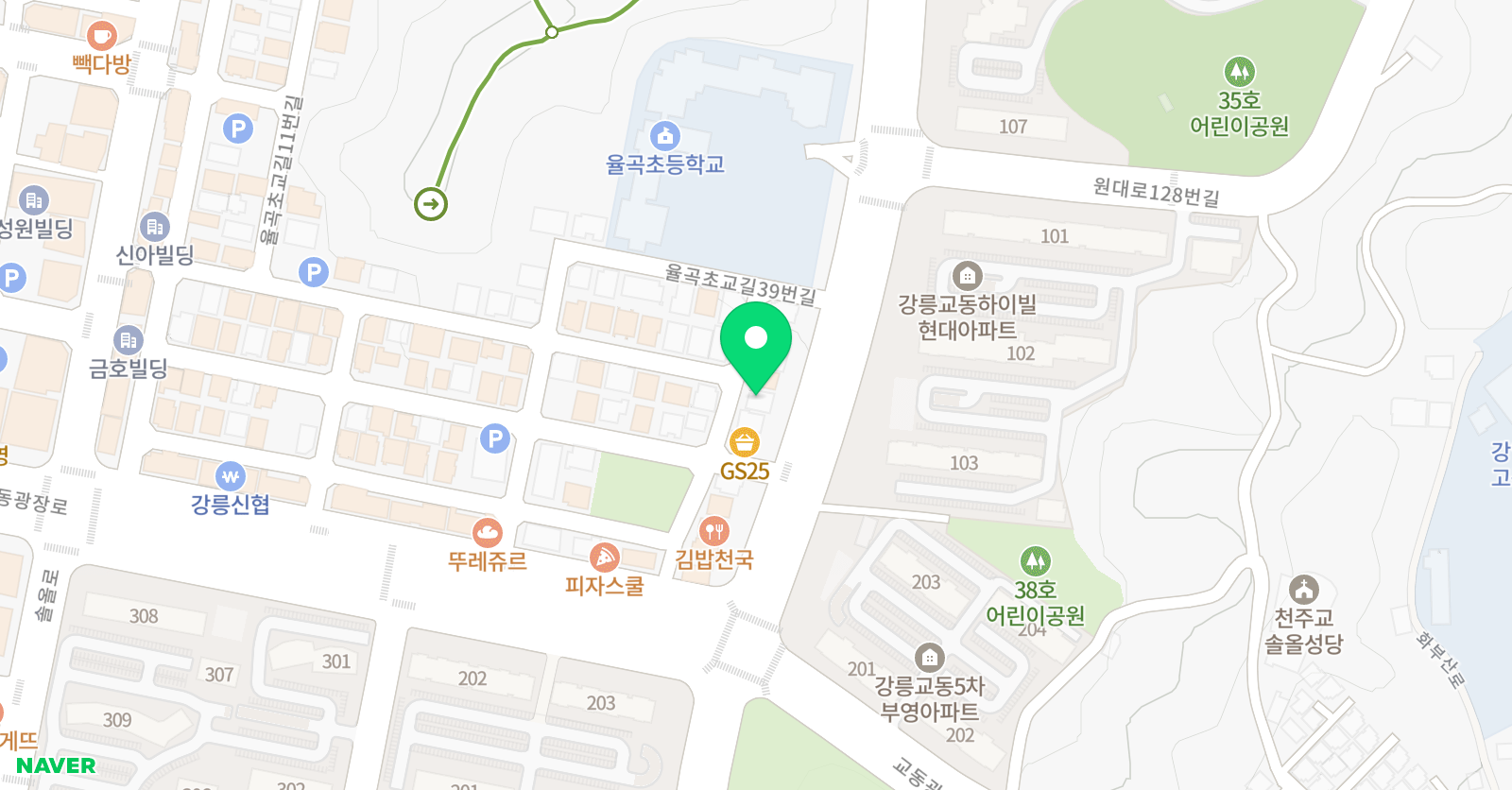 삼성영어셀레나 교동택지교실 위치