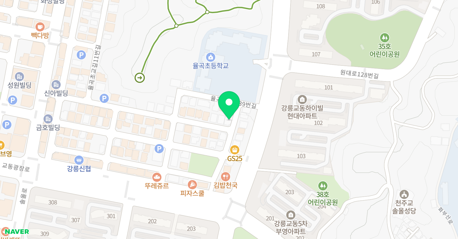 한우리독서토론논술 강릉교동독서문화원 위치