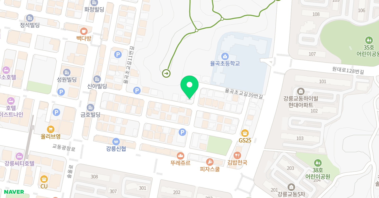 3030 영어 정선생영어학원 교동 위치