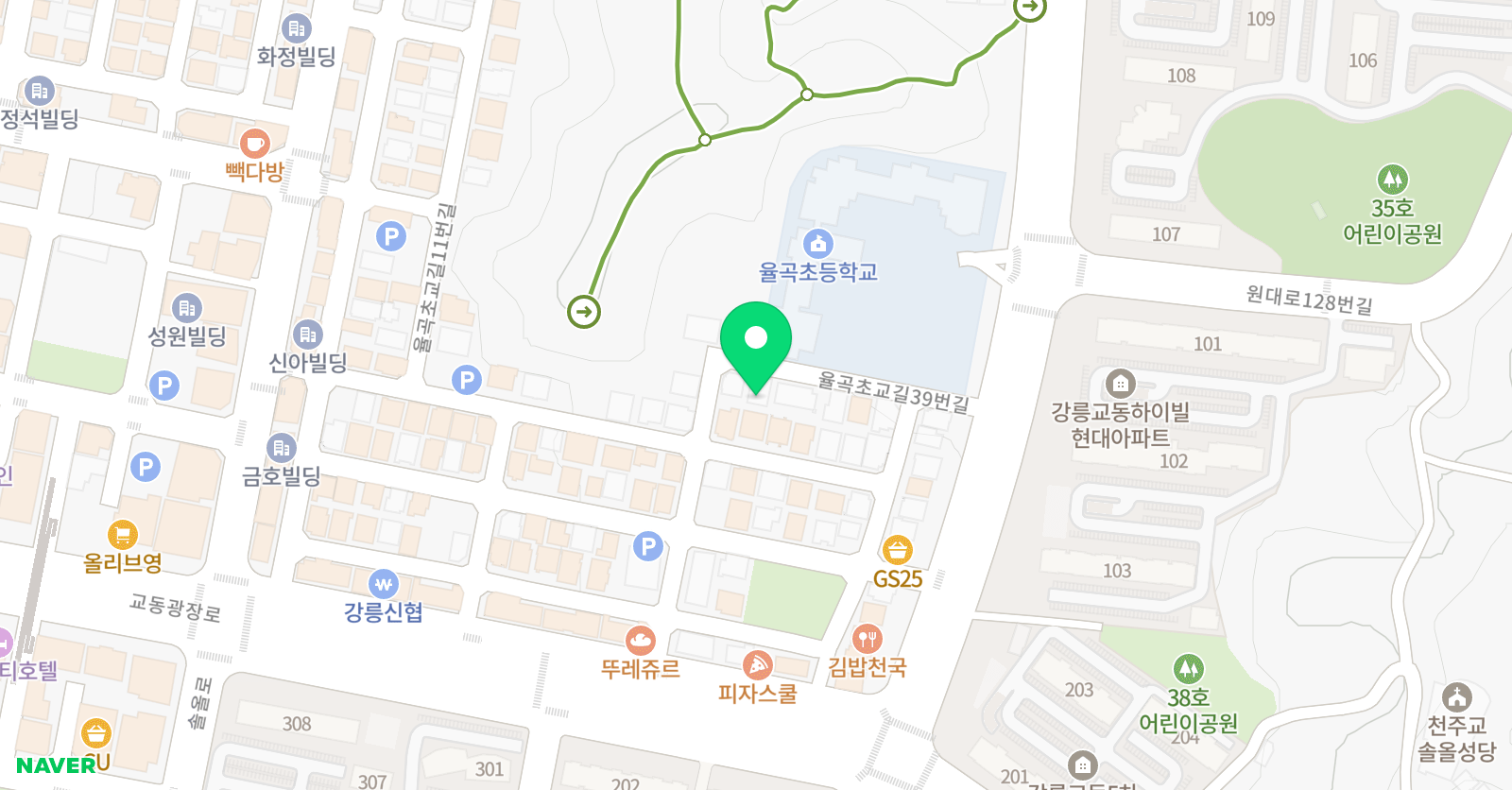 엠베스트SE 강릉율곡초점 위치