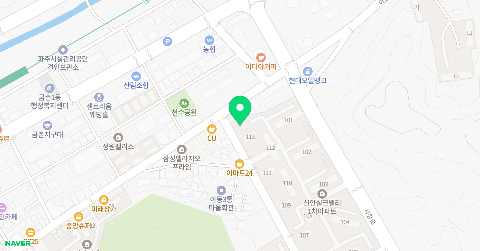 용인대신안 키즈태권도 장 위치